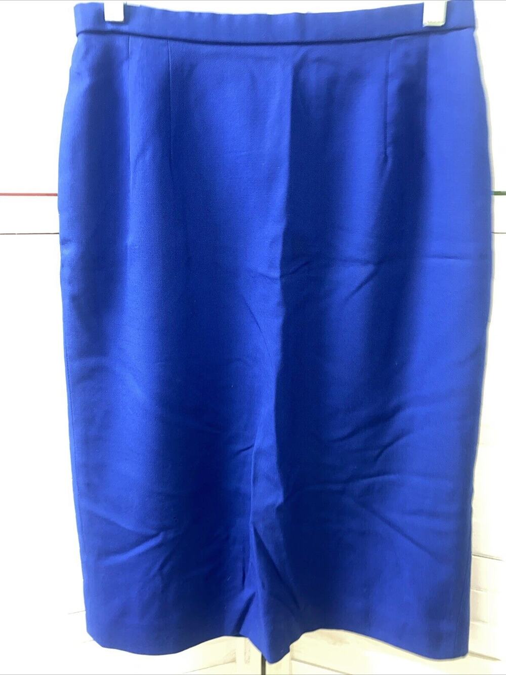 Pendleton Vintage 70s Blue Wool Pencil Skirt Career Office Business Classic 10